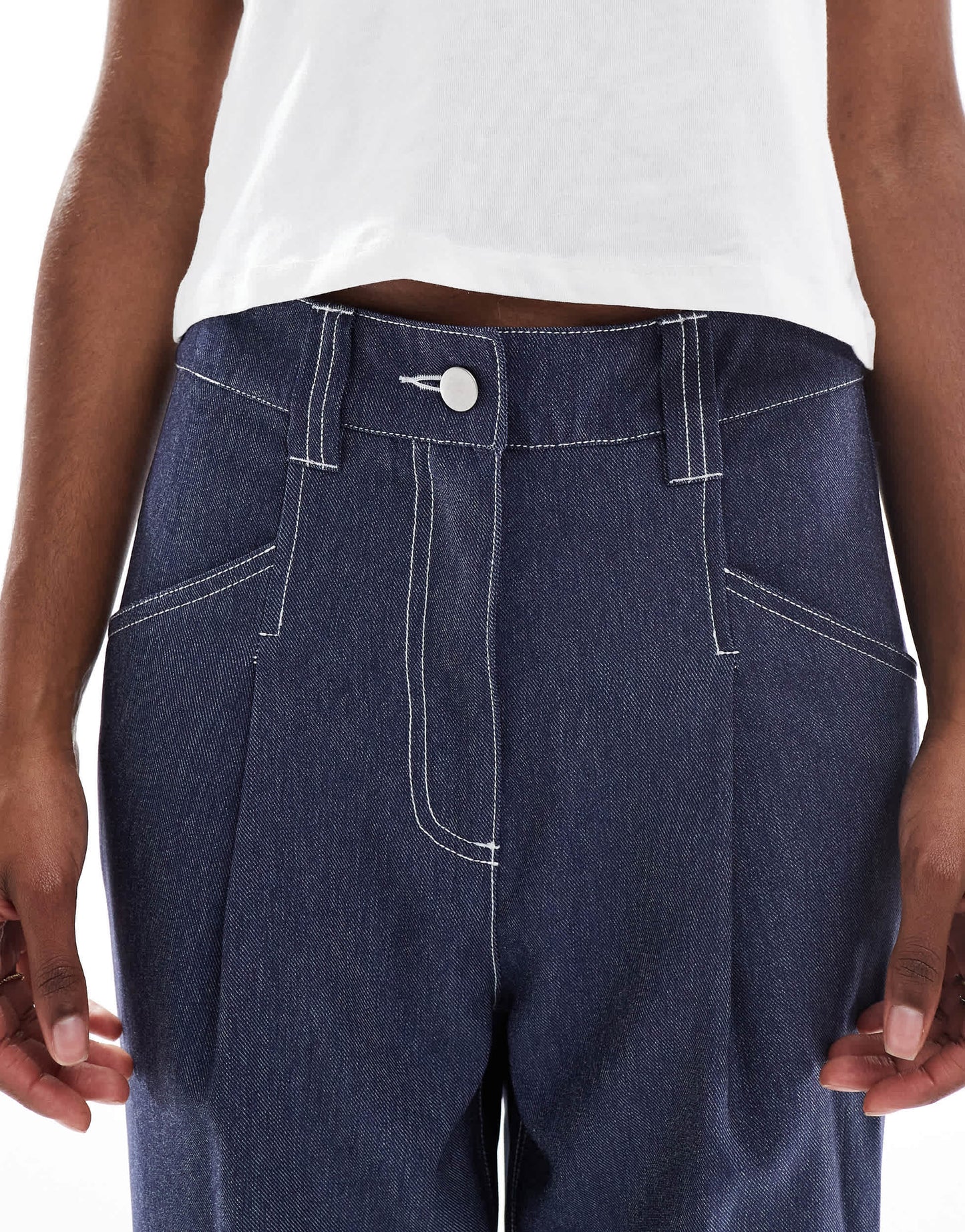 ASOS DESIGN straight leg trousers co-ord in denim look