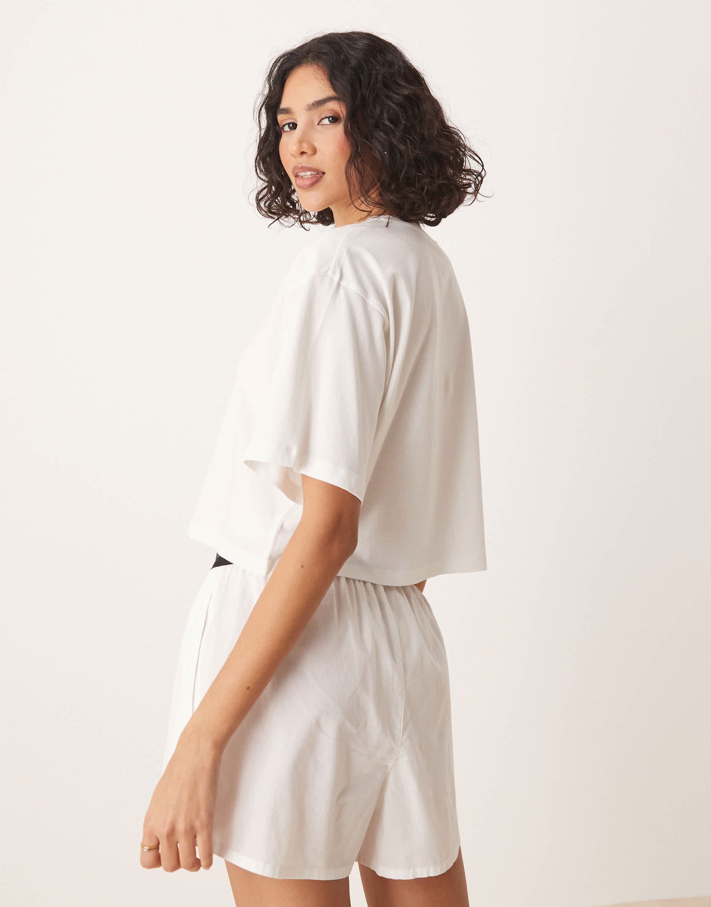 Calvin Klein Pride crop pyjama t-shirt in white
