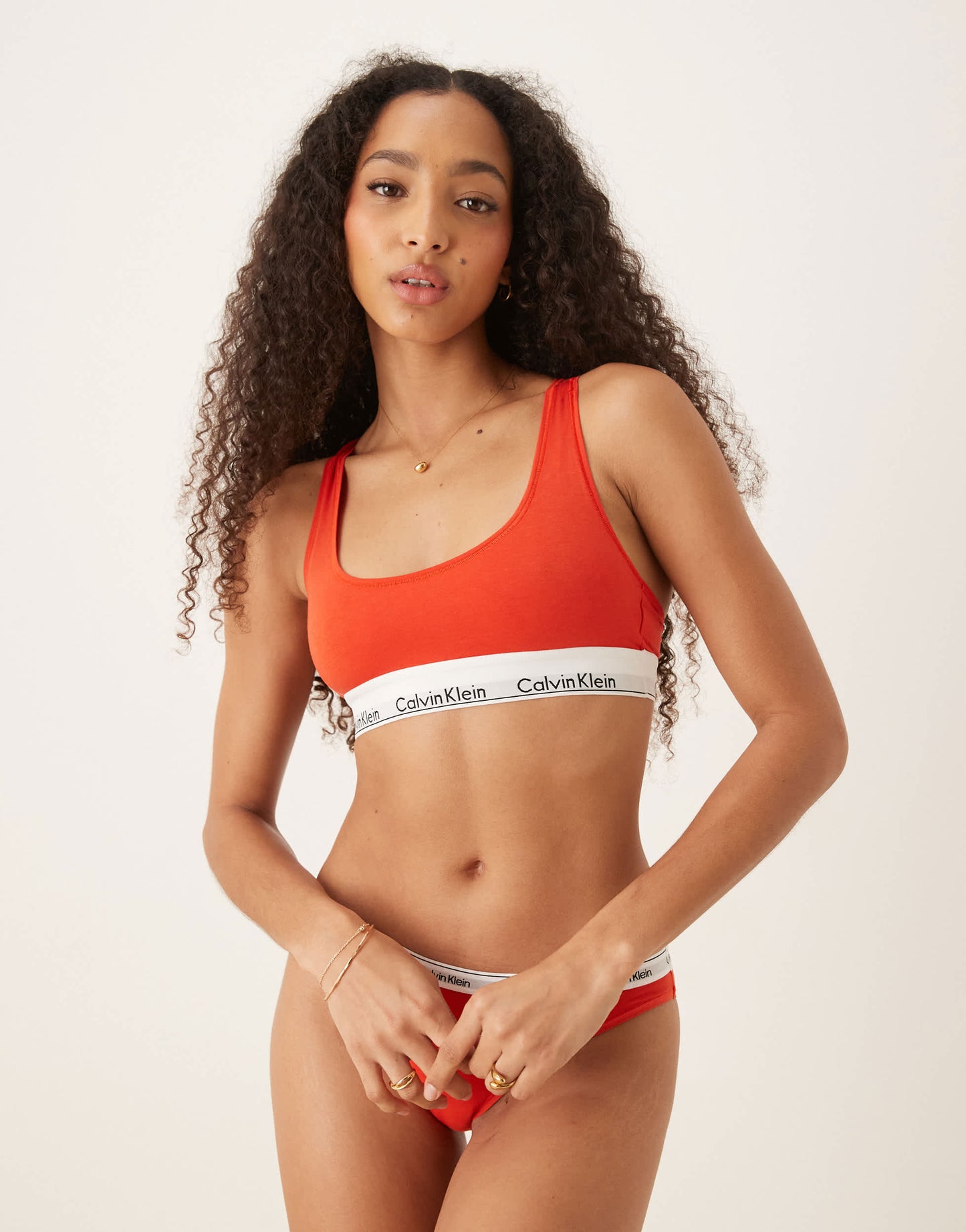 Calvin Klein Modern Cotton bralette in red
