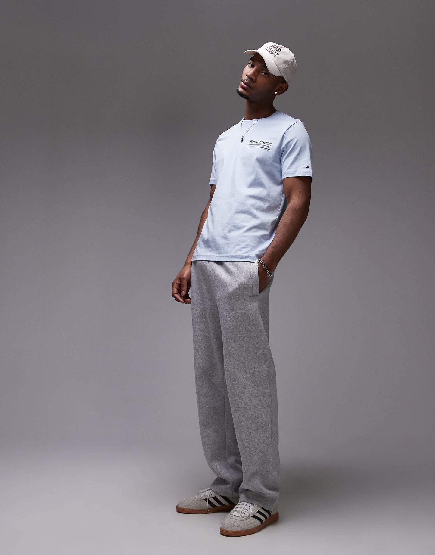 Tommy Hilfiger outline sailing t-shirt in pale blue