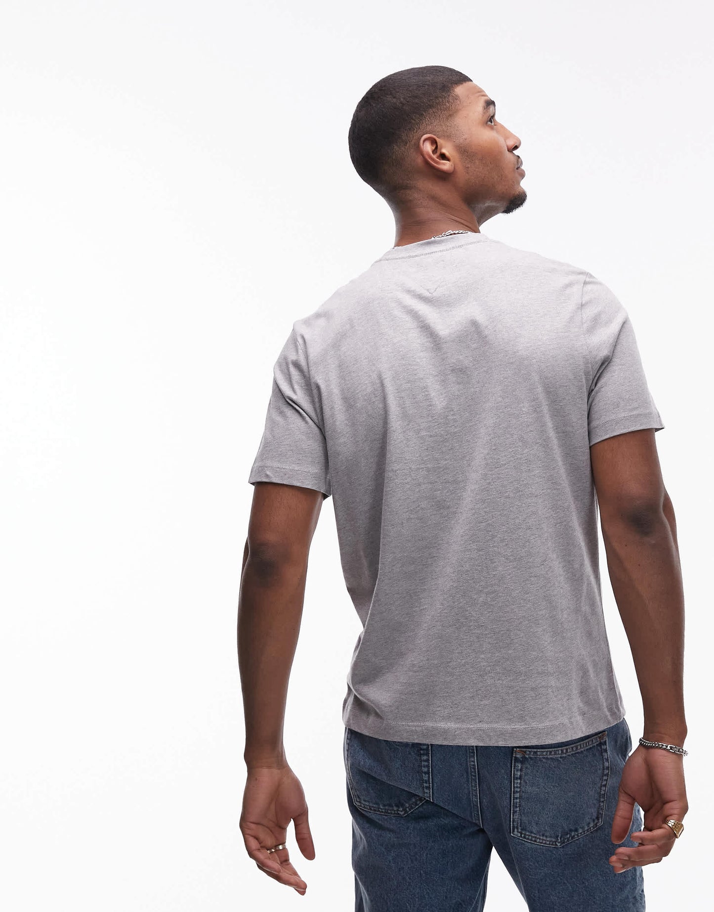 Tommy Hilfiger script logo t-shirt in grey