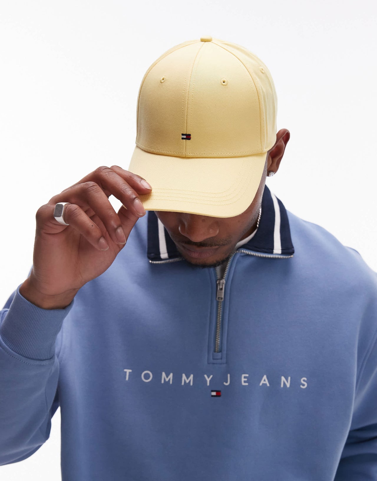 Tommy Hilfiger flag cap in lemon yellow