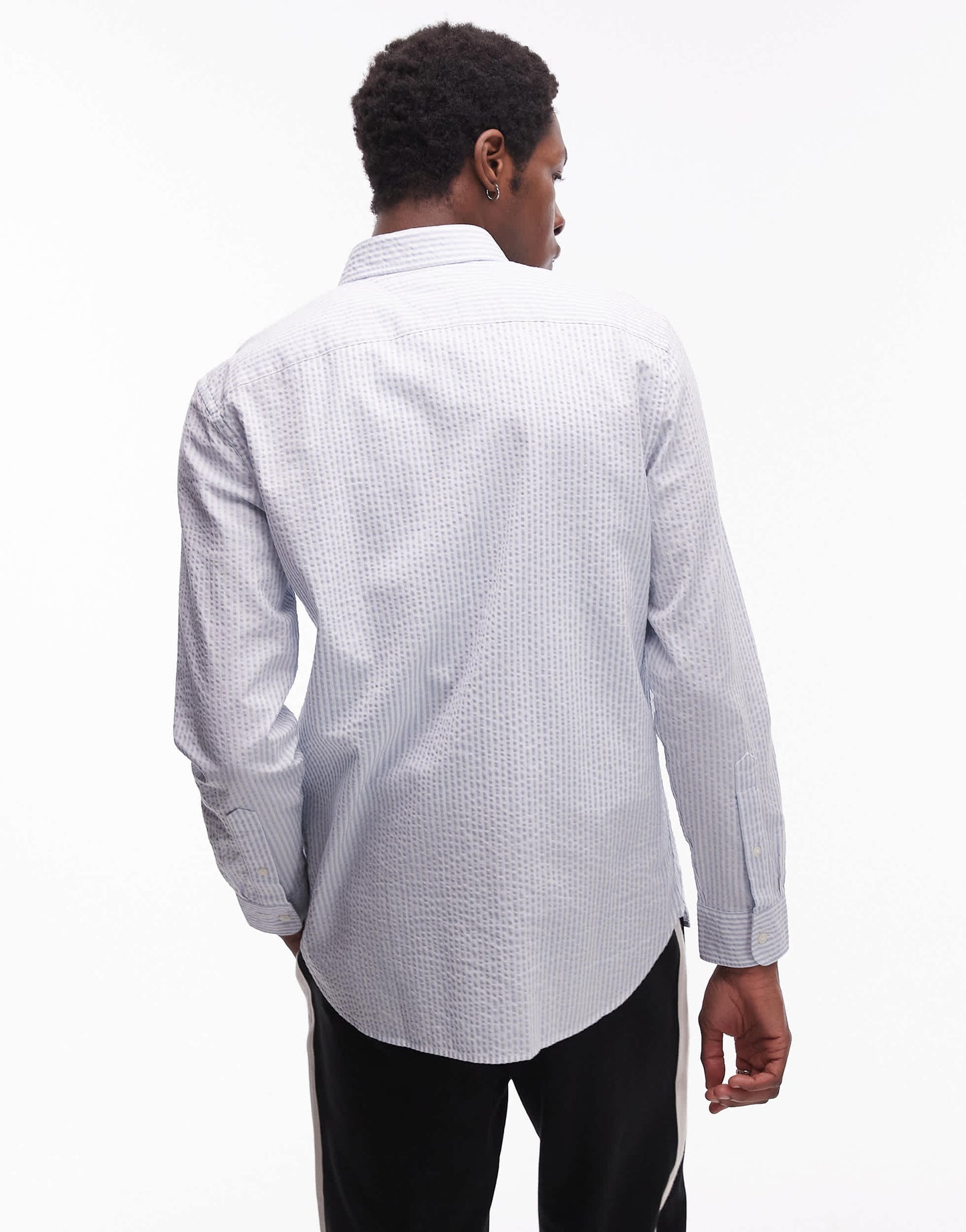 Tommy Hilfiger seersucker shirt in pale blue stripe