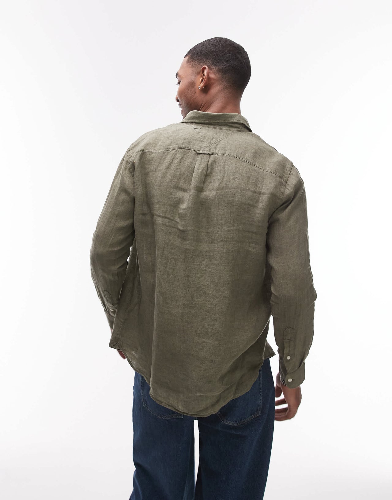 Tommy Hilfiger linen shirt in olive green