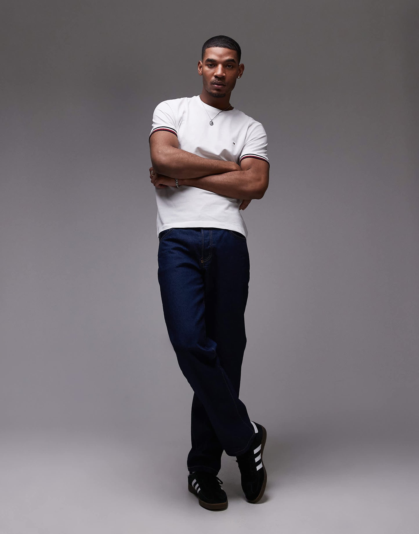 Tommy Hilfiger tipped t-shirt in white