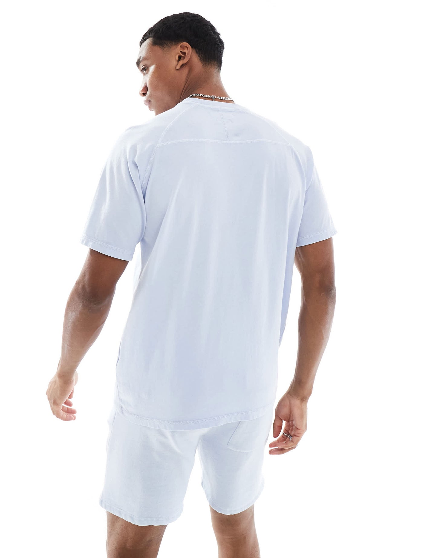 Another Influence seam detail t-shirt in heavy acid blue