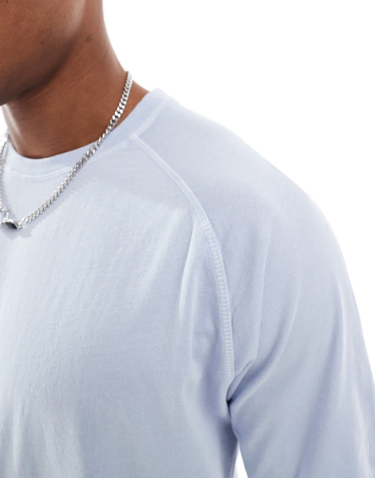 Another Influence seam detail t-shirt in heavy acid blue
