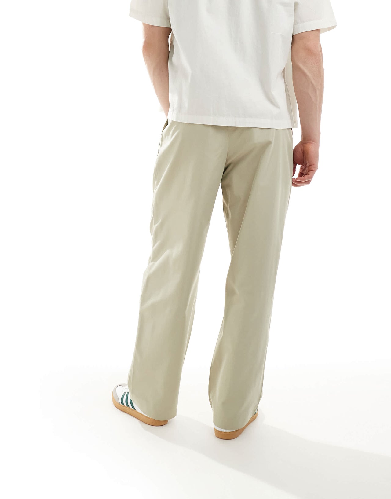 Jack & Jones bill wide fit pleated trouser in beige