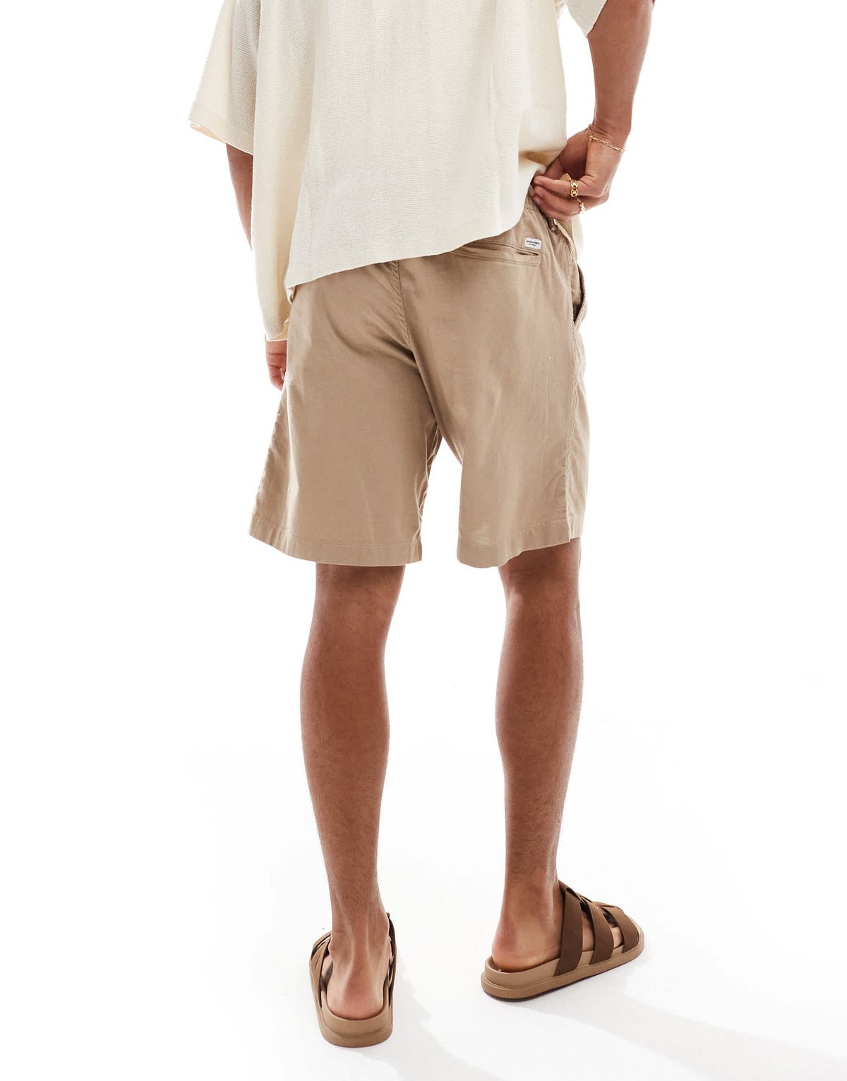 Jack & Jones linen mix short in beige