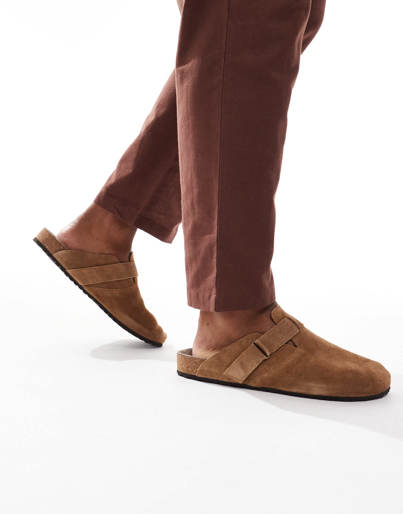 Jack & Jones suede mule in tan