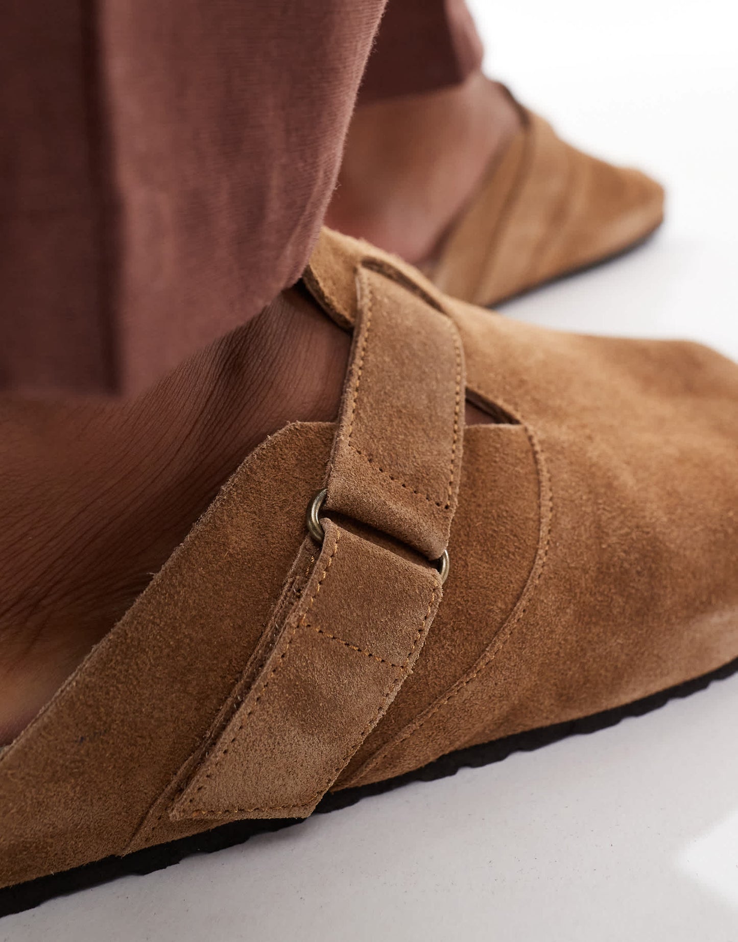 Jack & Jones suede mule in tan
