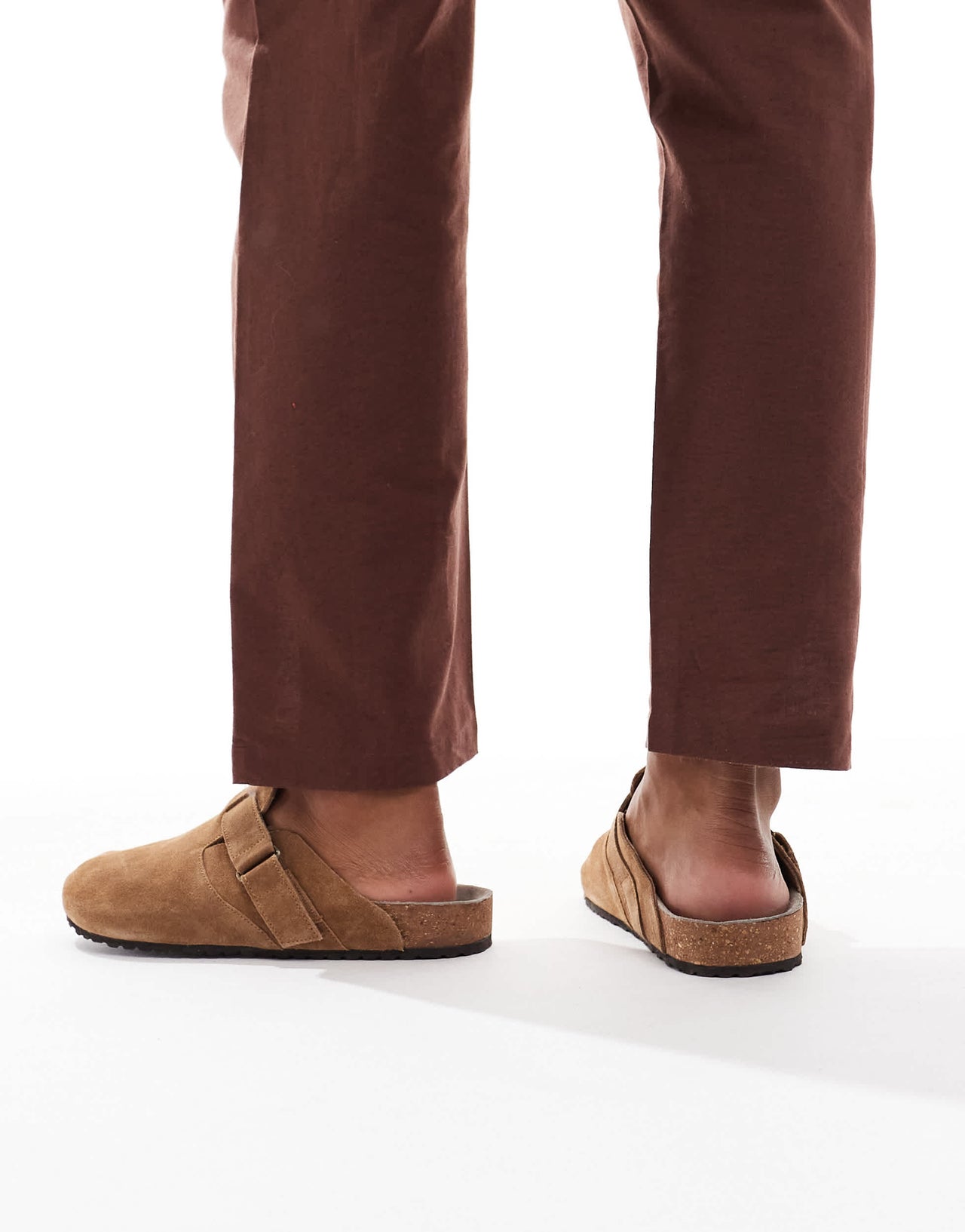 Jack & Jones suede mule in tan
