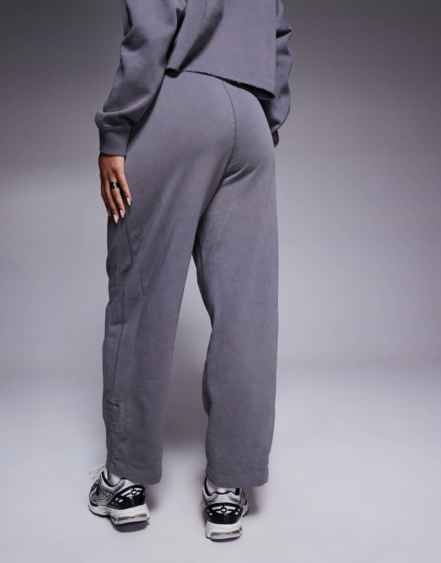 River Island barrel leg jogger co-ord in dark grey