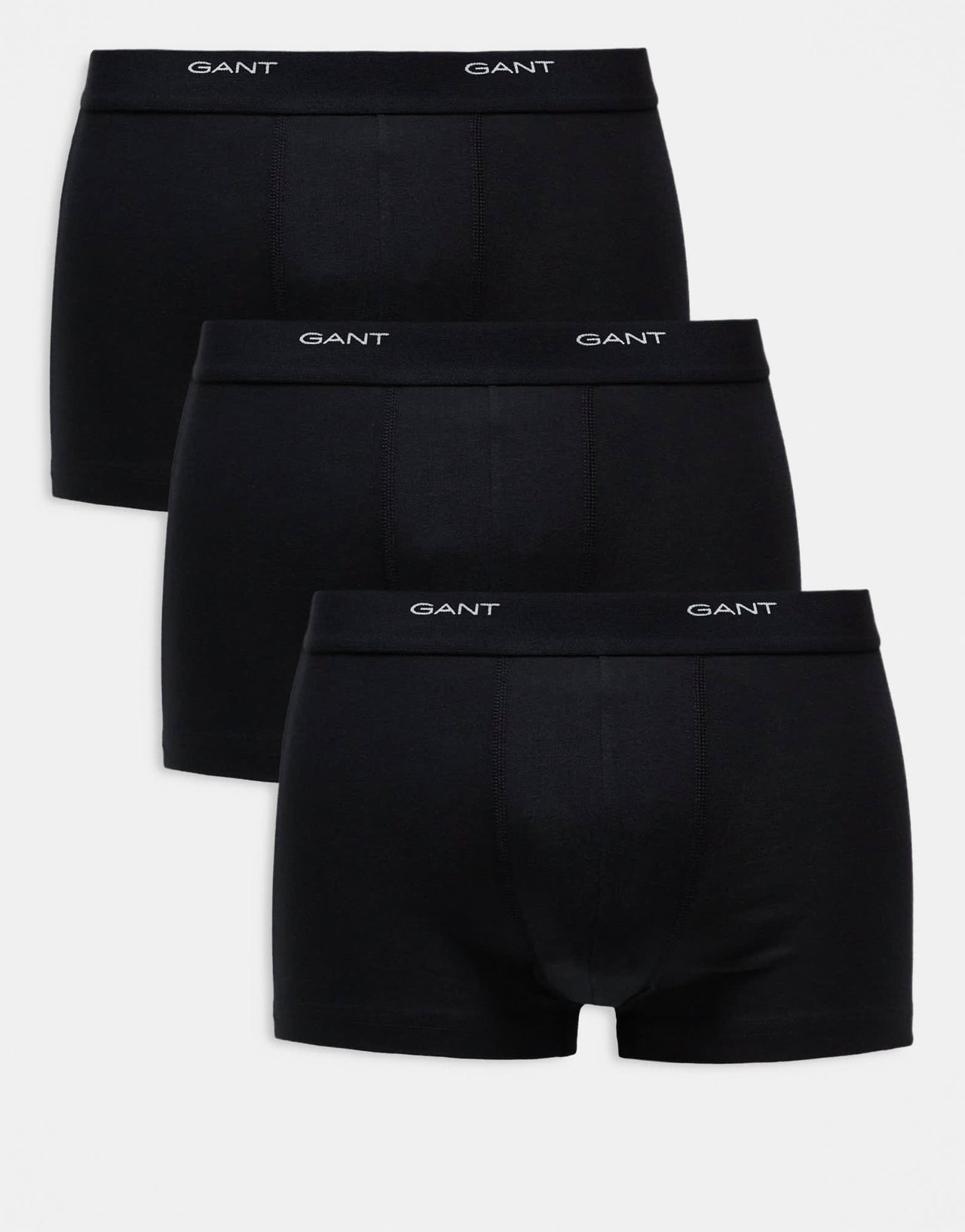 GANT 3 pack trunks with logo waistband in black