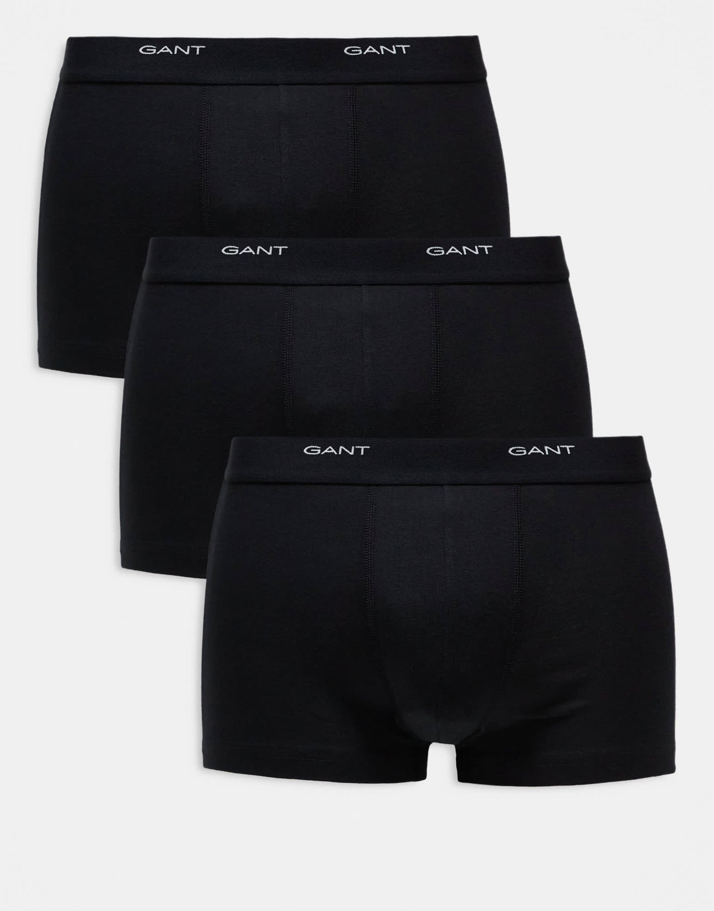 GANT 3 pack trunks with logo waistband in black