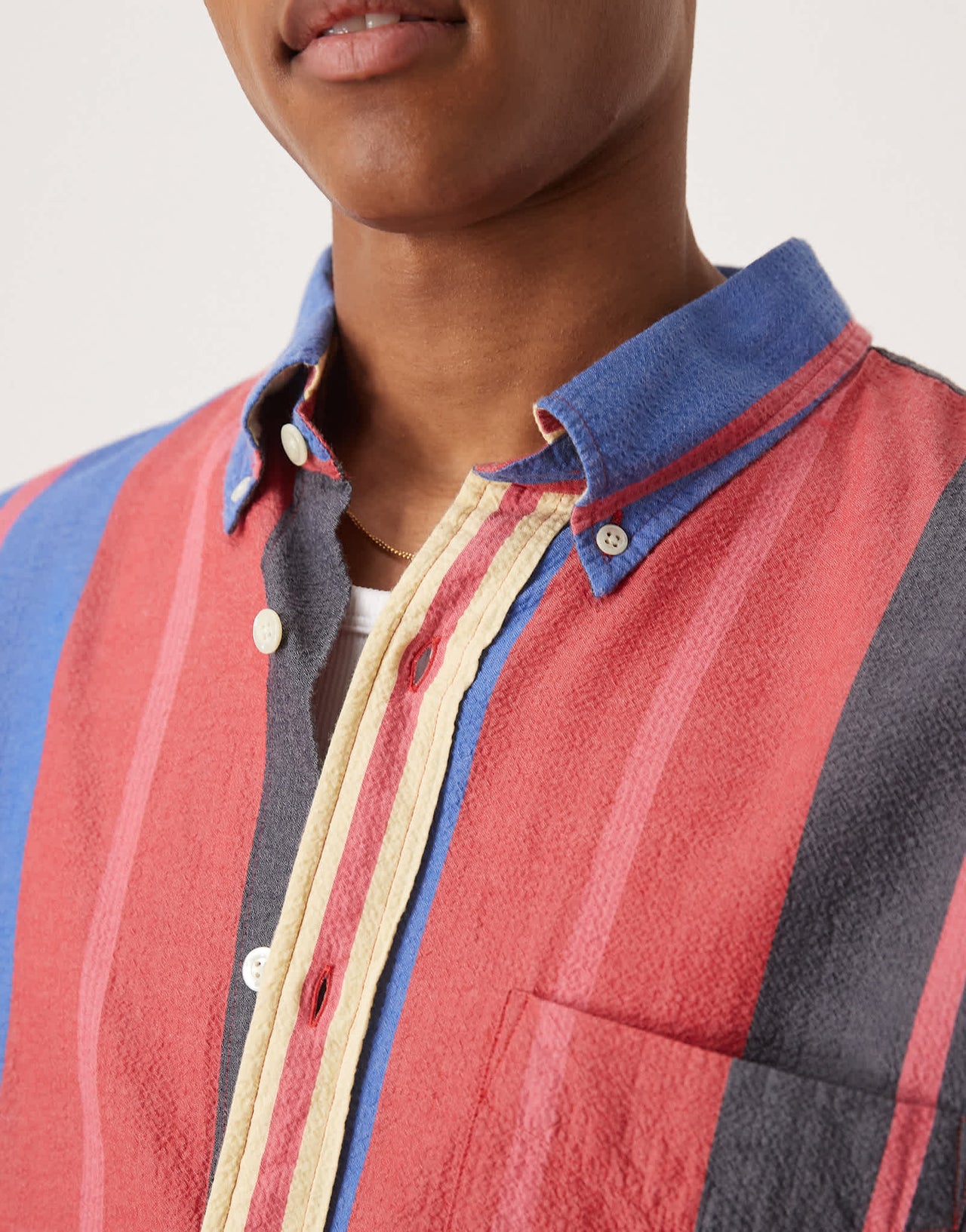 GANT seersucker multi stripe oversized shirt in multicolor