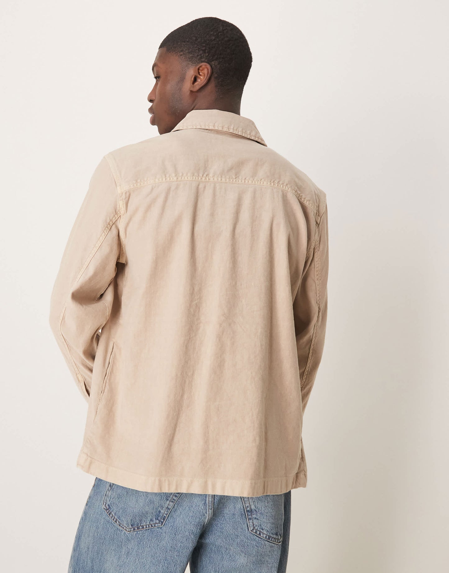 GANT 2 pocket linen/cotton overshirt in beige