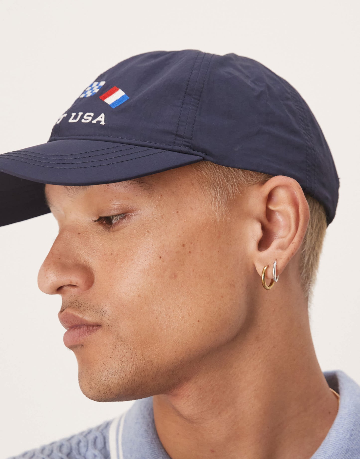 GANT USA flag logo baseball cap in navy