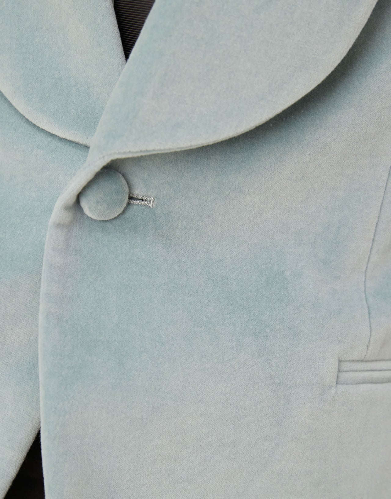 ASOS DESIGN cotton velvet summer weight slim blazer in dusty blue