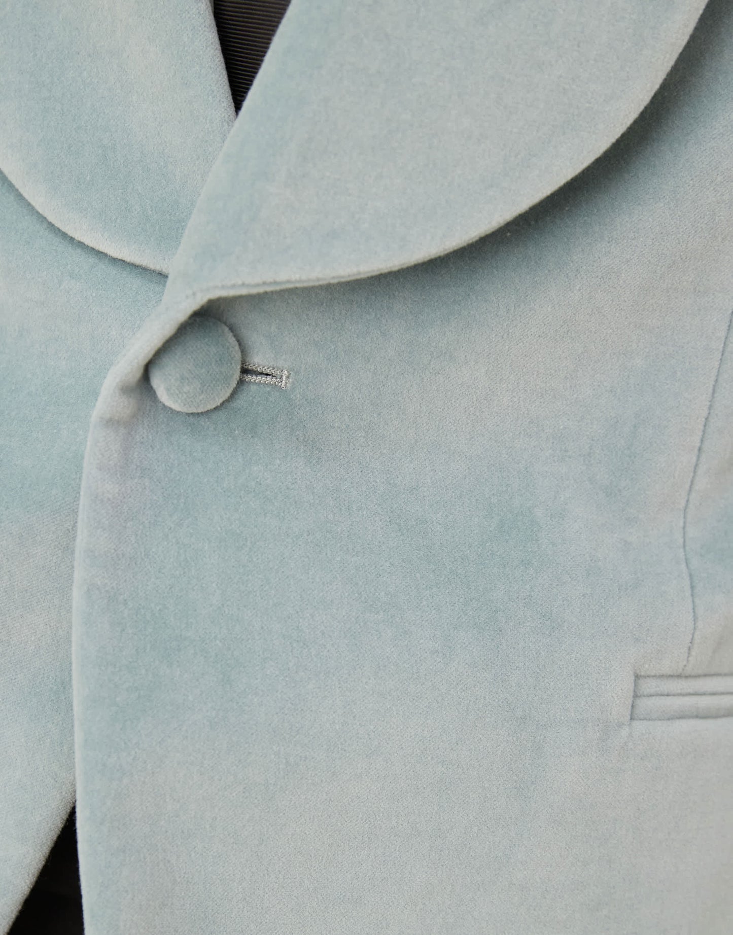 ASOS DESIGN cotton velvet summer weight slim blazer in dusty blue