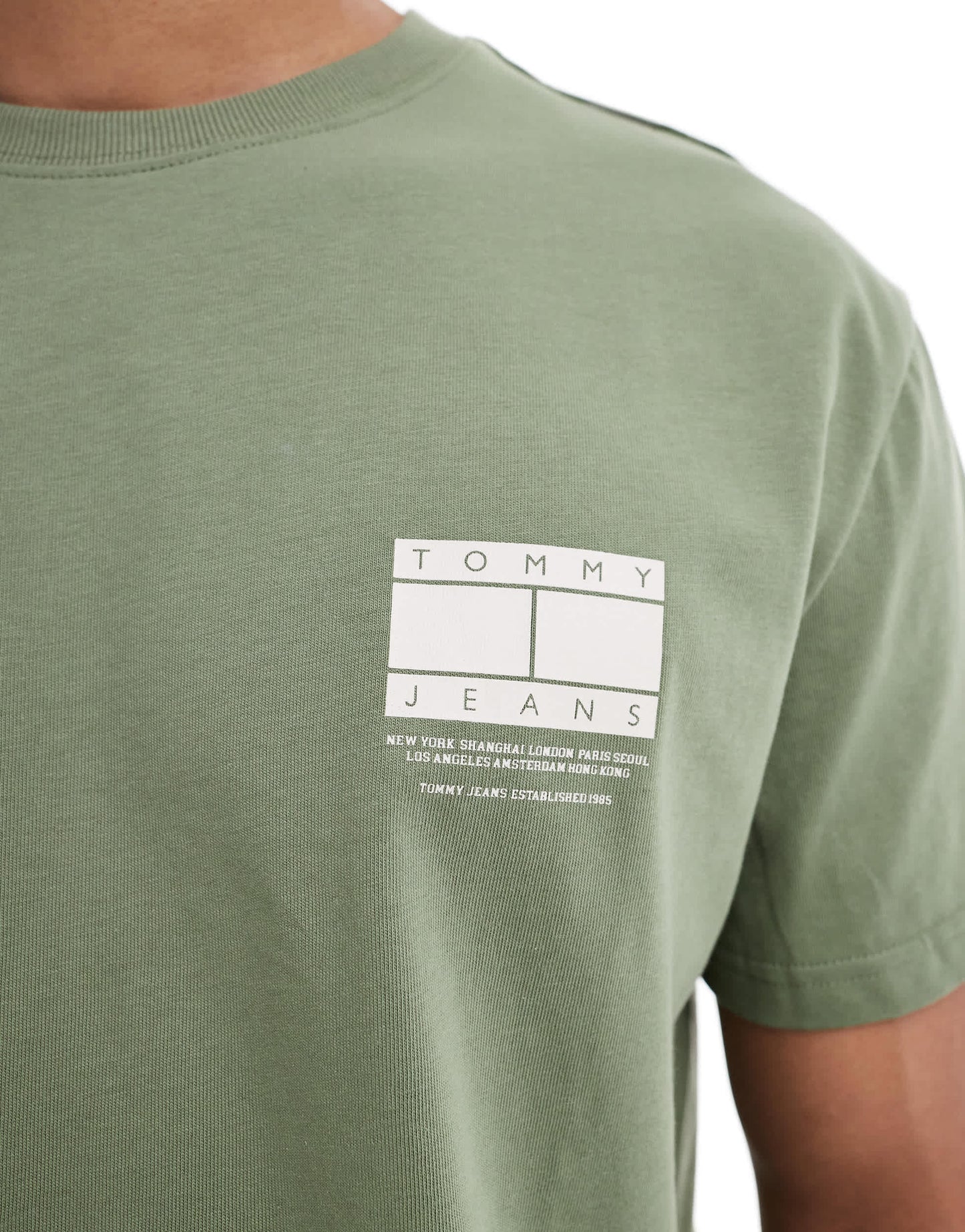 Tommy Jeans graphic t-shirt in army green