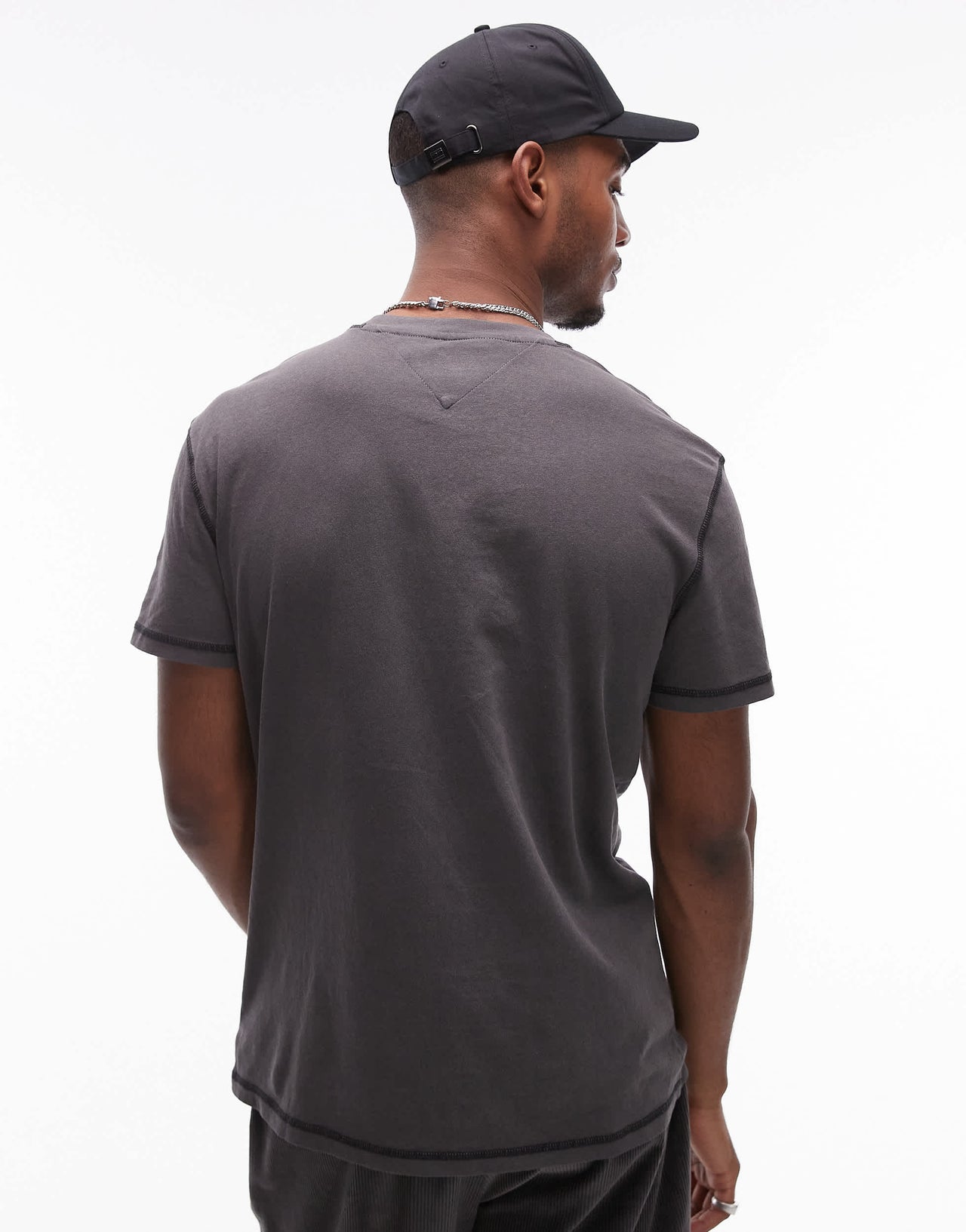 Tommy Jeans crest logo t-shirt in washed black