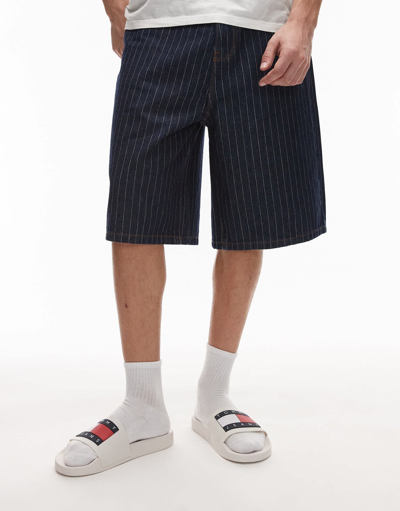 Tommy Jeans sliders in white