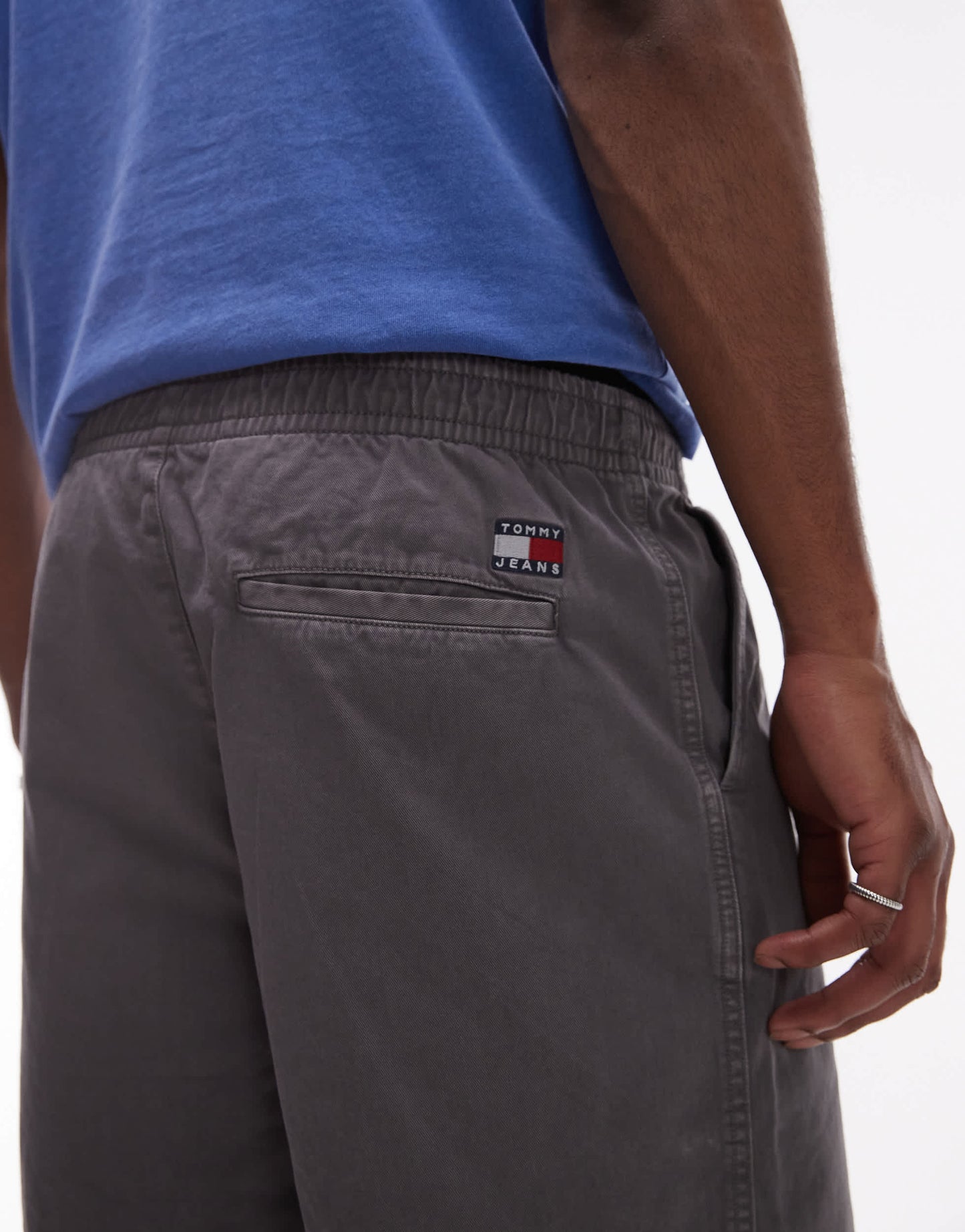 Tommy Jeans loose twill shorts in charcoal grey
