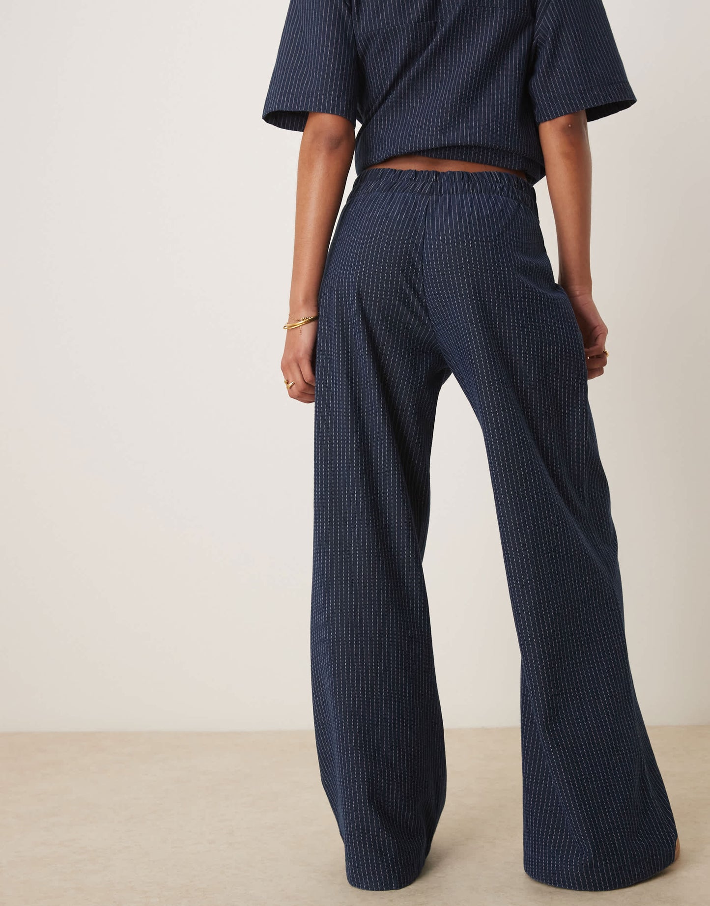 ASOS DESIGN denim look co-ord wide leg trousers