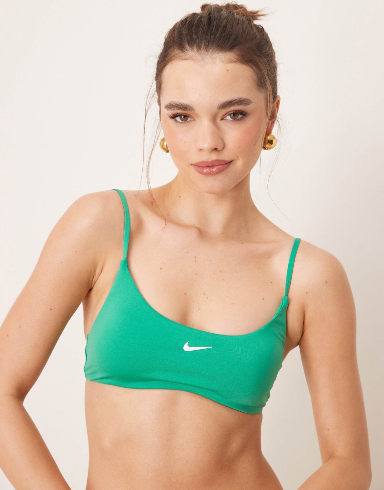 Nike Essential bralette bikini top in green