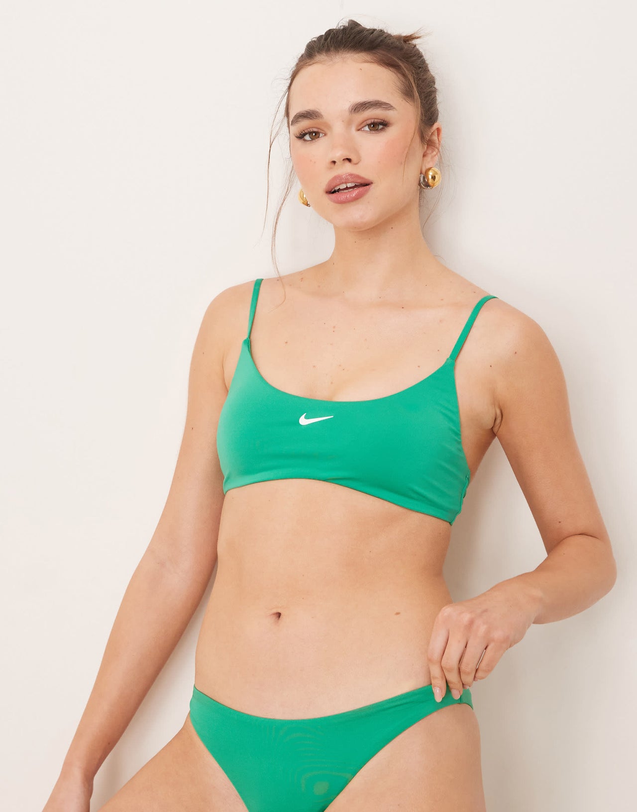 Nike Essential bralette bikini top in green