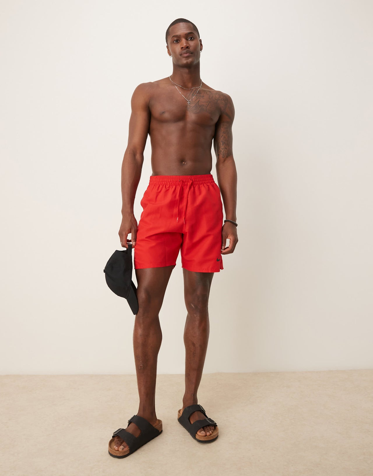 Nike 7 inch Volley swim shorts in red