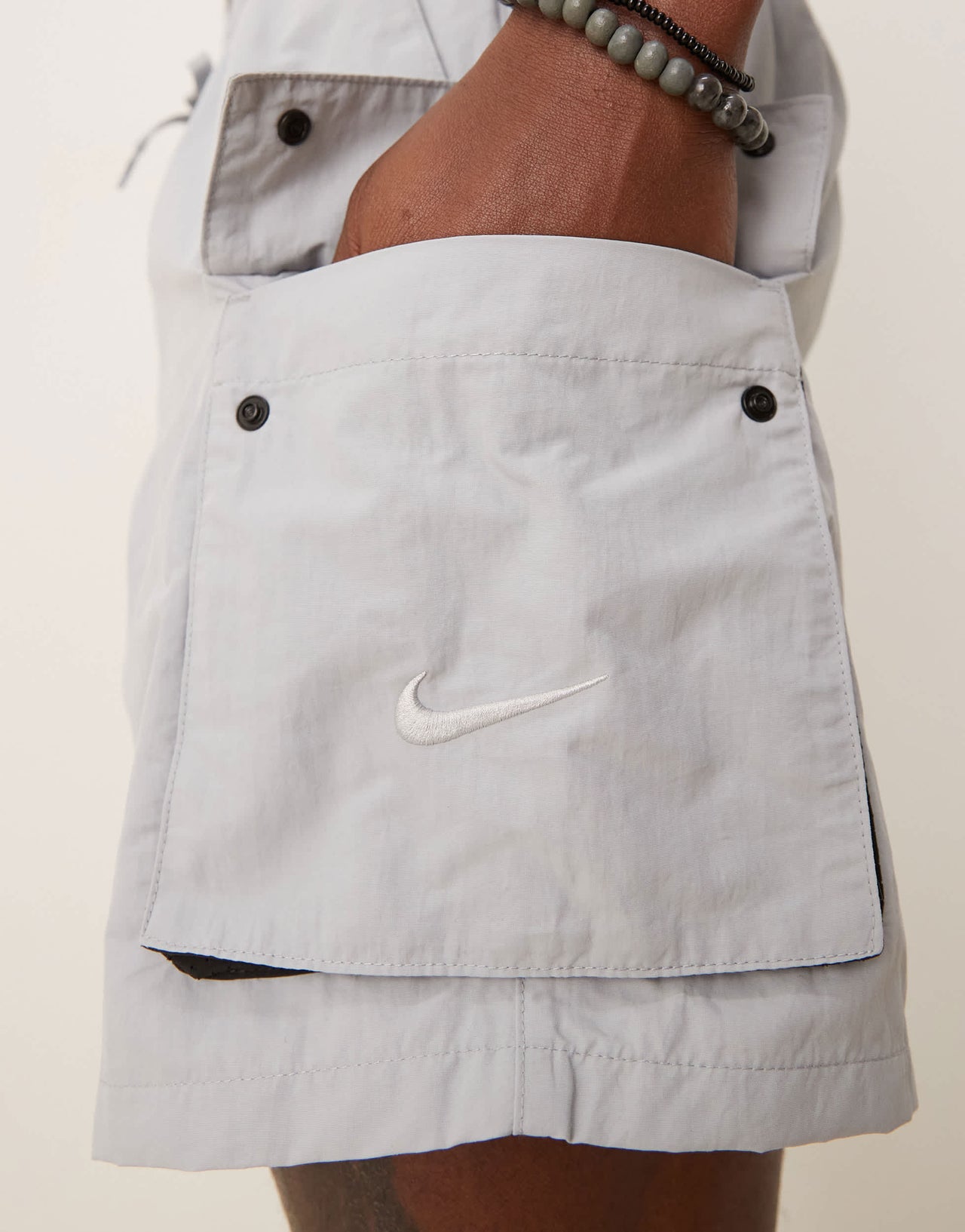 Nike 7 inch Volley multi pocket swim shorts in grey