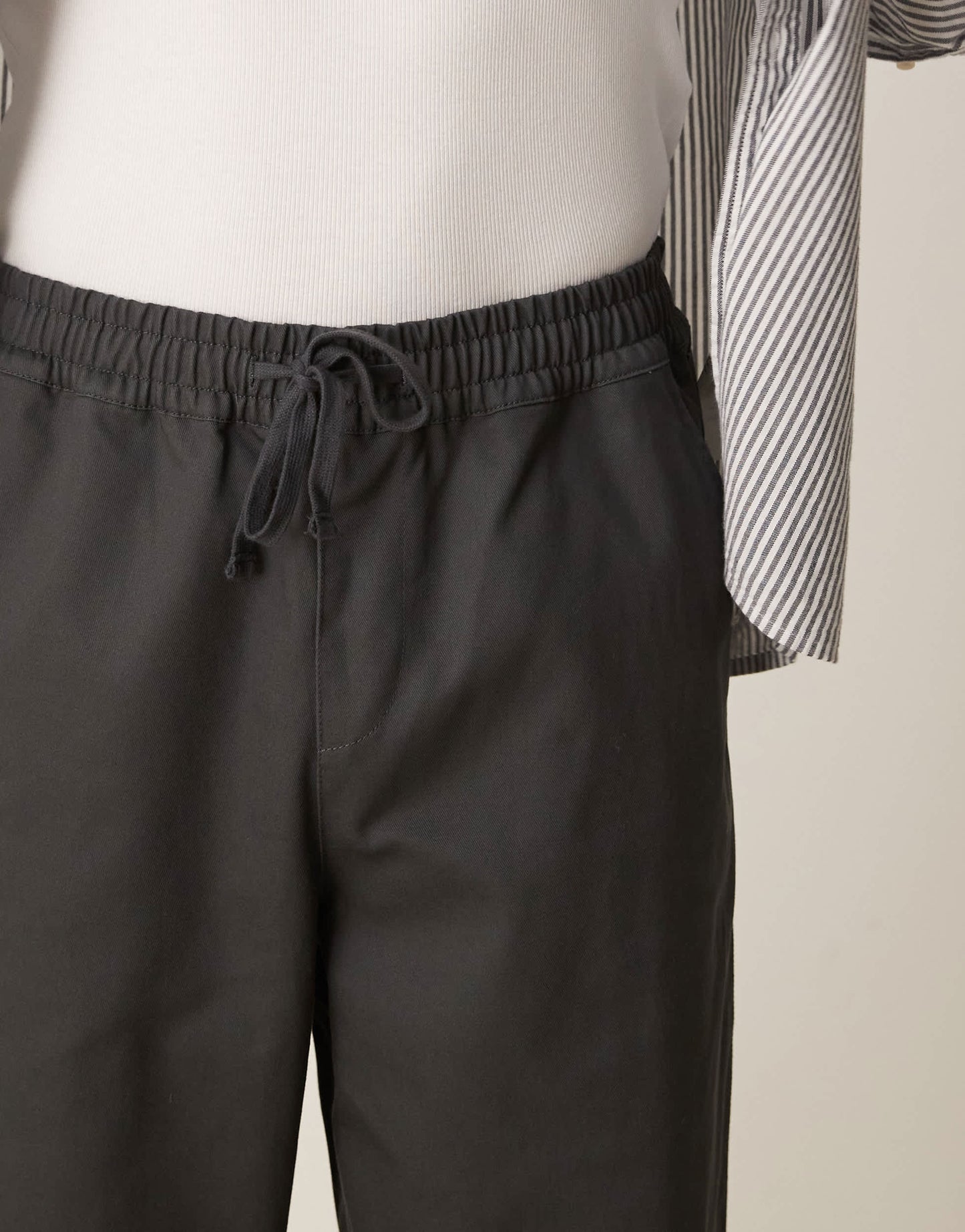 ASOS DESIGN baggy pull on trouser in charcoal grey
