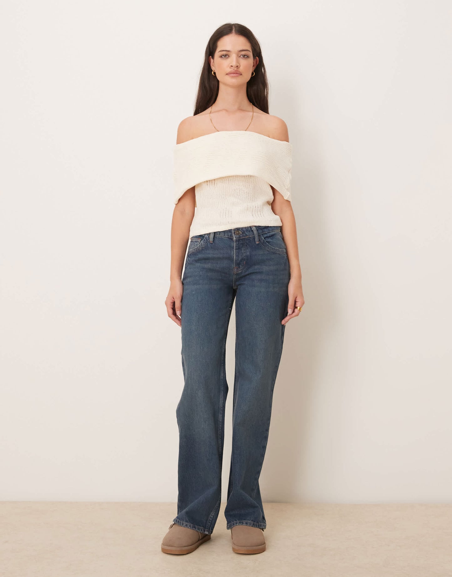 Free People tenessee low rise boyfriend jeans in outlaw blue