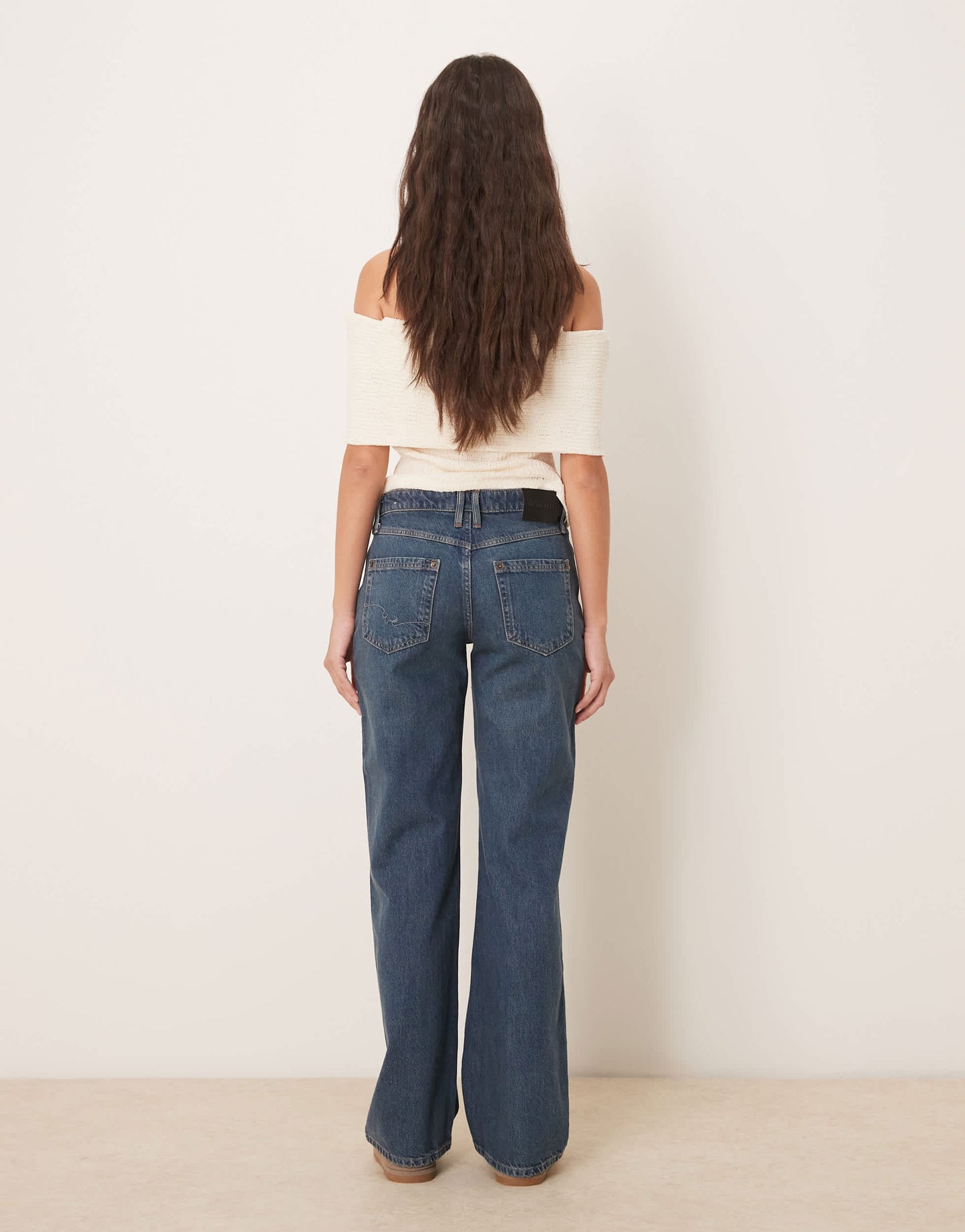 Free People tenessee low rise boyfriend jeans in outlaw blue