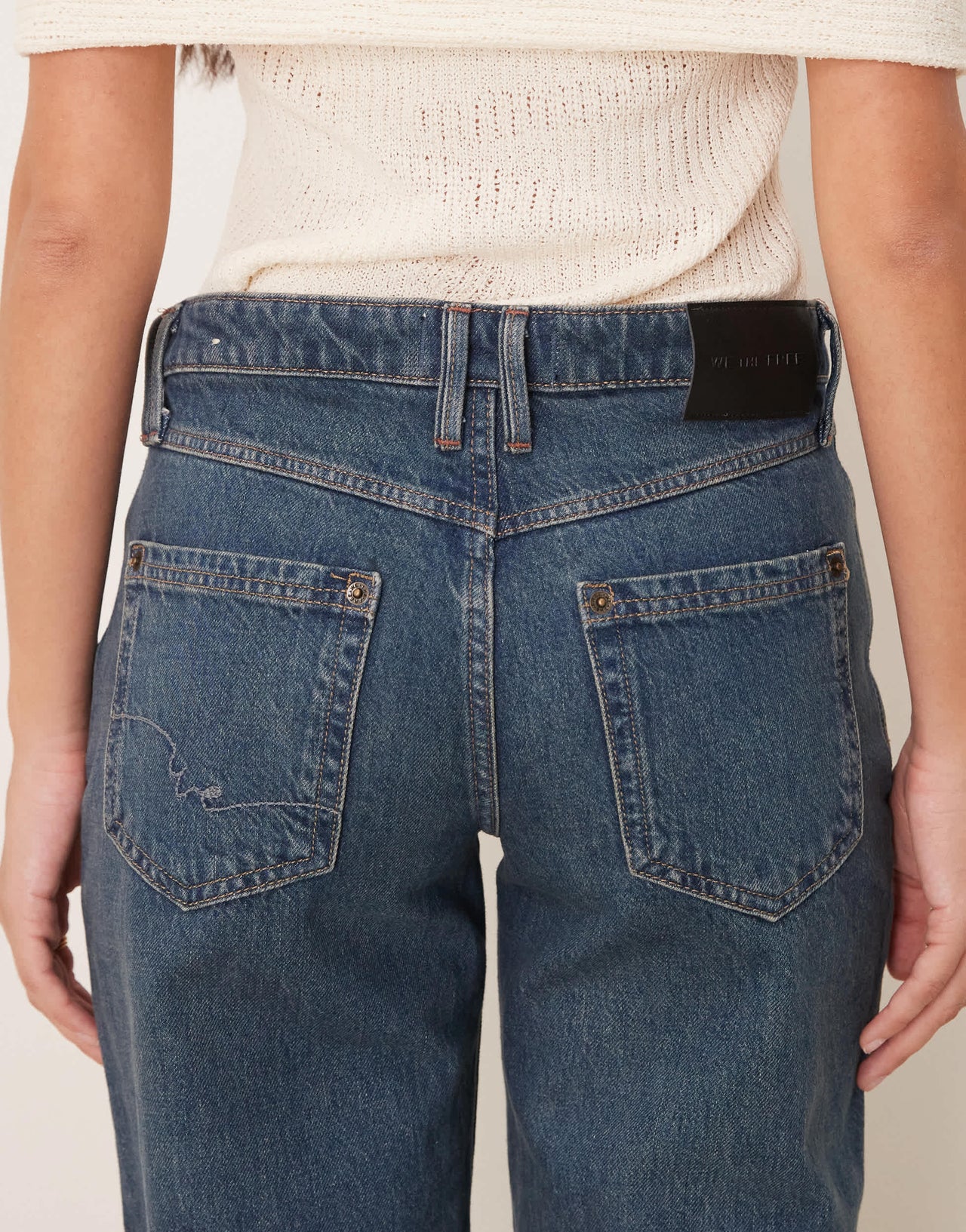 Free People tenessee low rise boyfriend jeans in outlaw blue