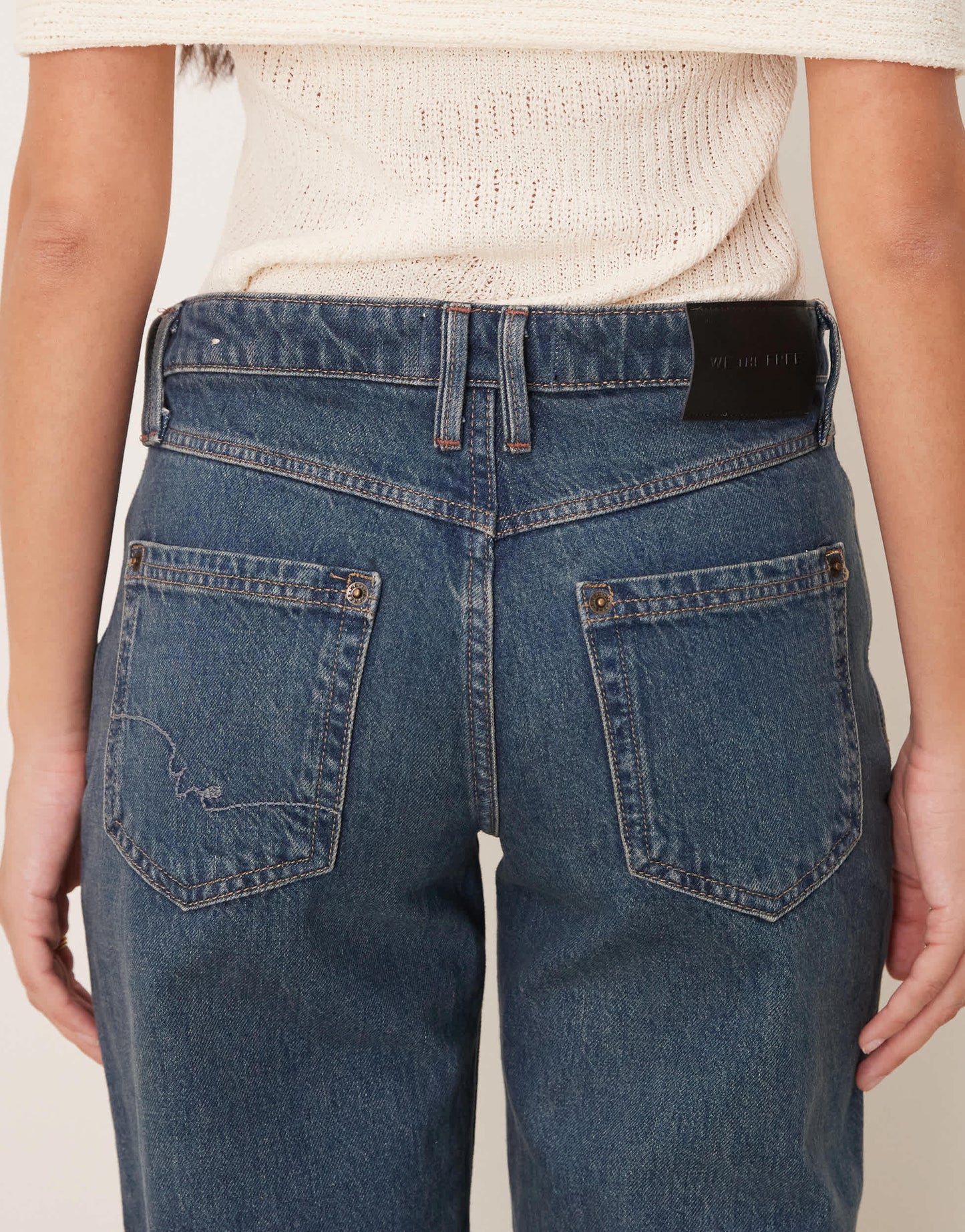 Free People tenessee low rise boyfriend jeans in outlaw blue