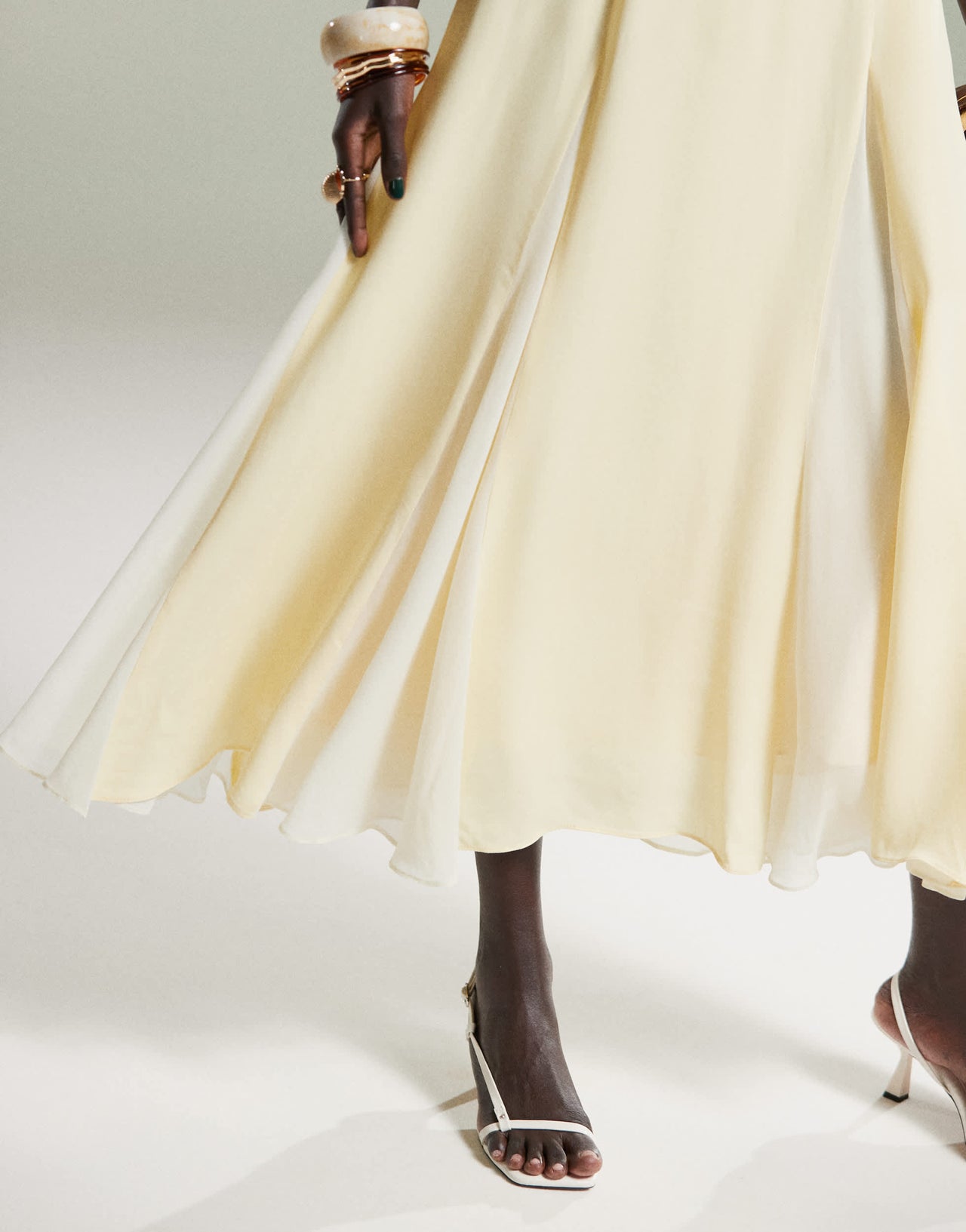 Forever New spliced maxi dress in lemon