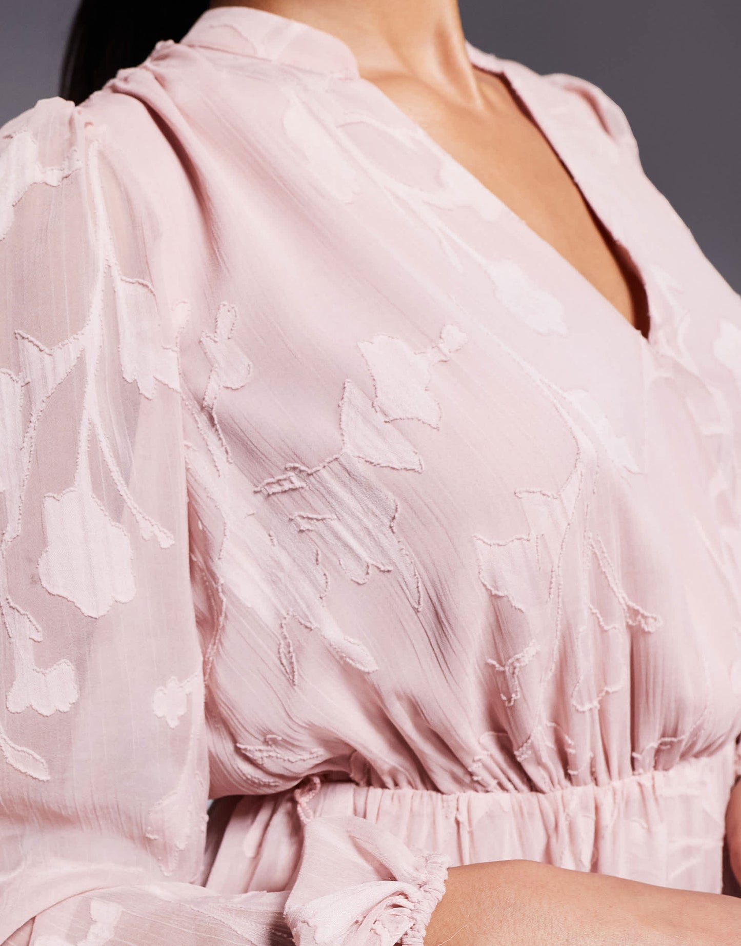 Forever New belted textured maxi dress in pink