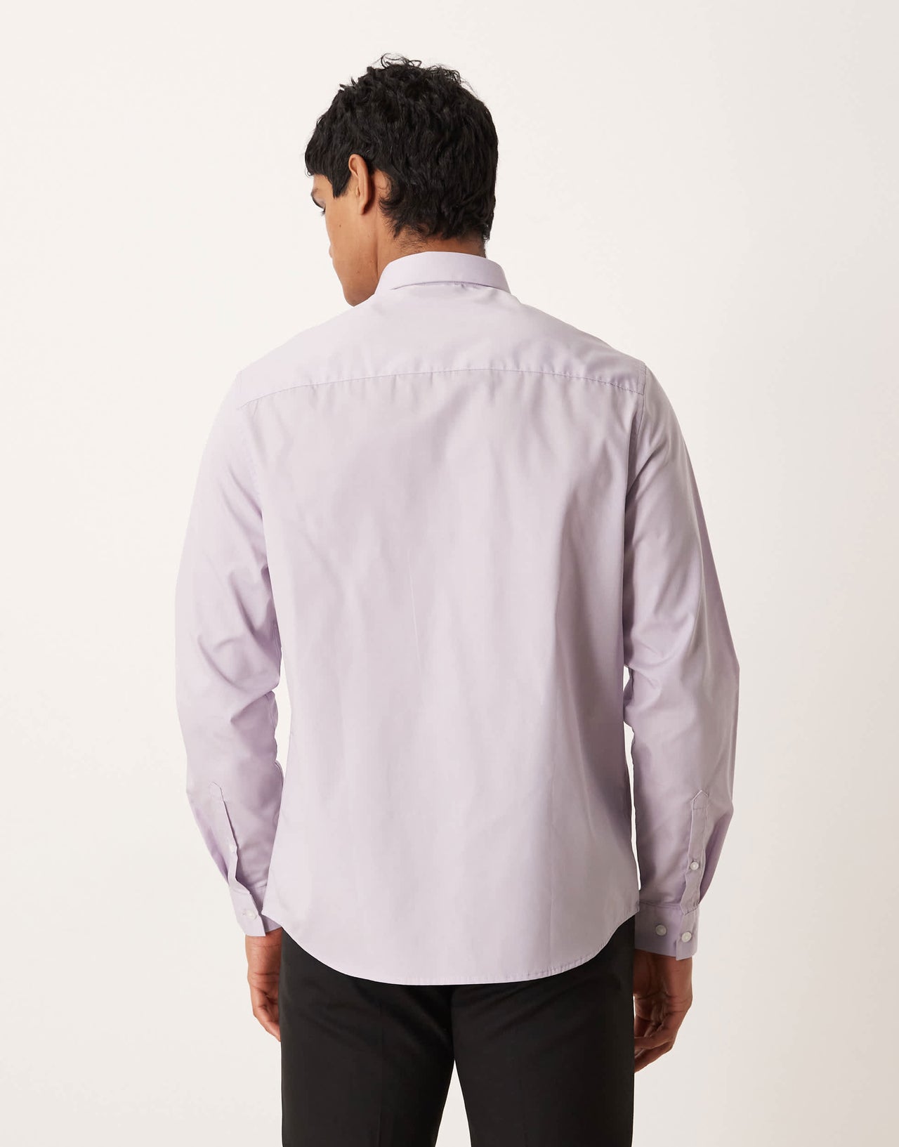 ASOS DESIGN formal easy iron poplin regular shirt in lilac
