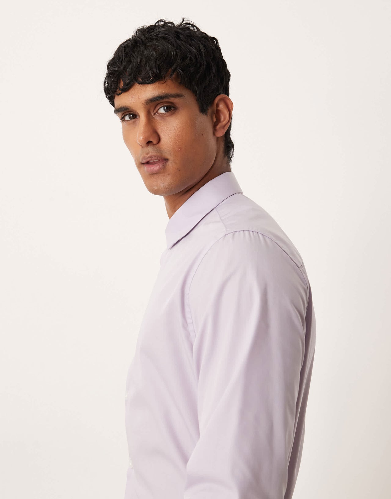 ASOS DESIGN formal easy iron poplin regular shirt in lilac