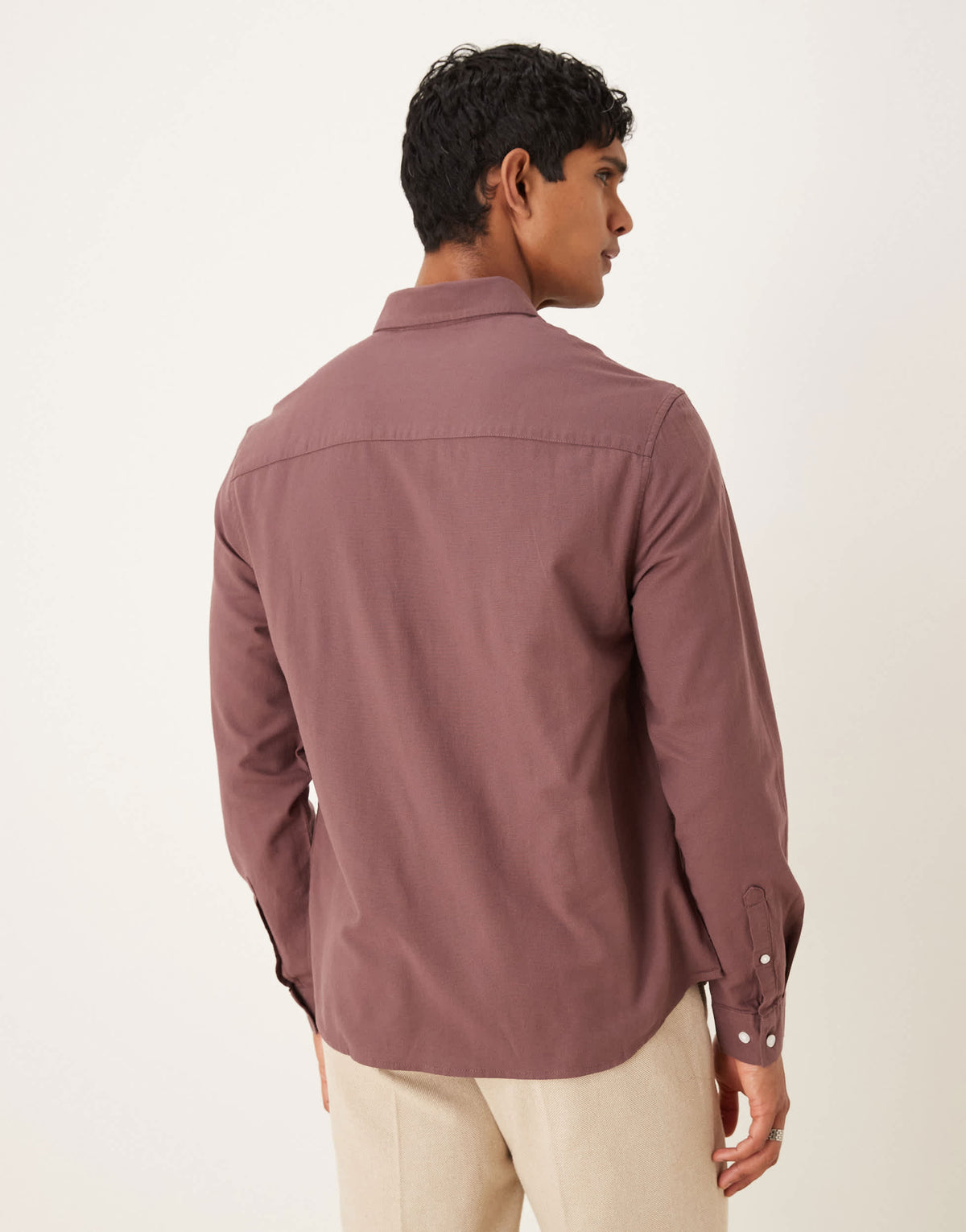 ASOS DESIGN oxford regular shirt in brown