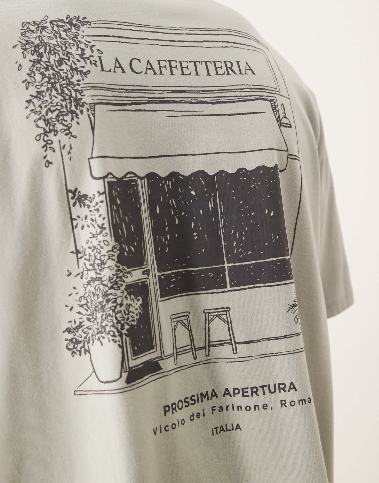 ASOS DESIG oversized t-shirt with scenic graphic in grey