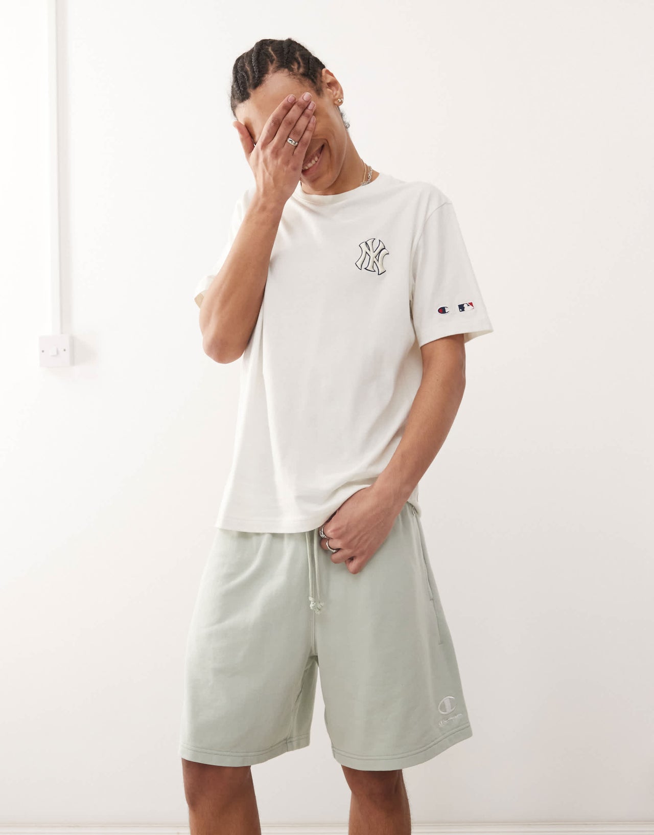 Champion shorts in mint green