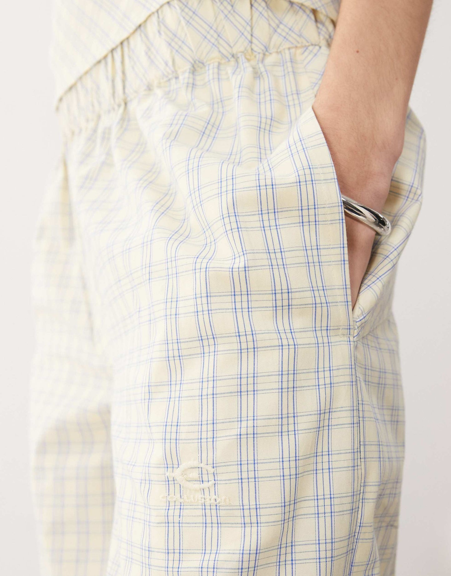 COLLUSION balloon co-ord trousers in yellow check
