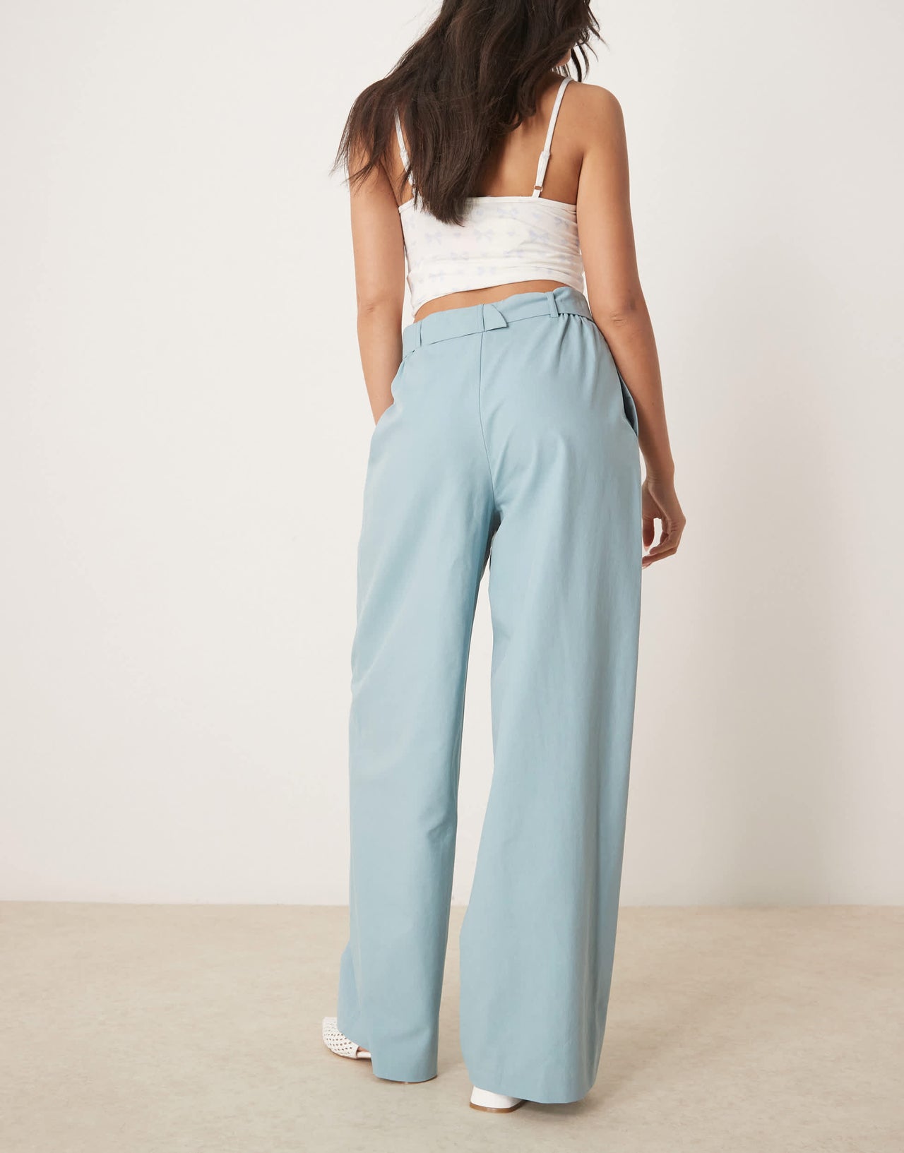 ASOS DESIGN clean balloon trousers in turquoise