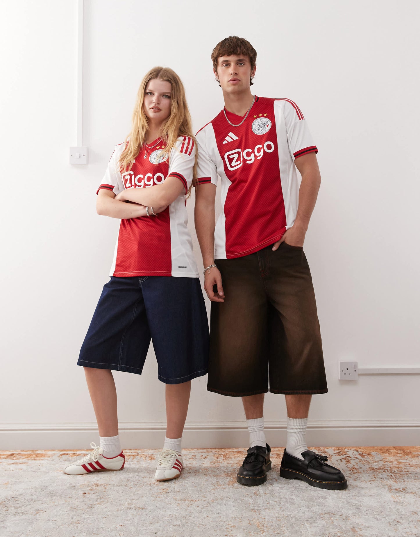 adidas Football Ajax 25/26 home jersey in red and white