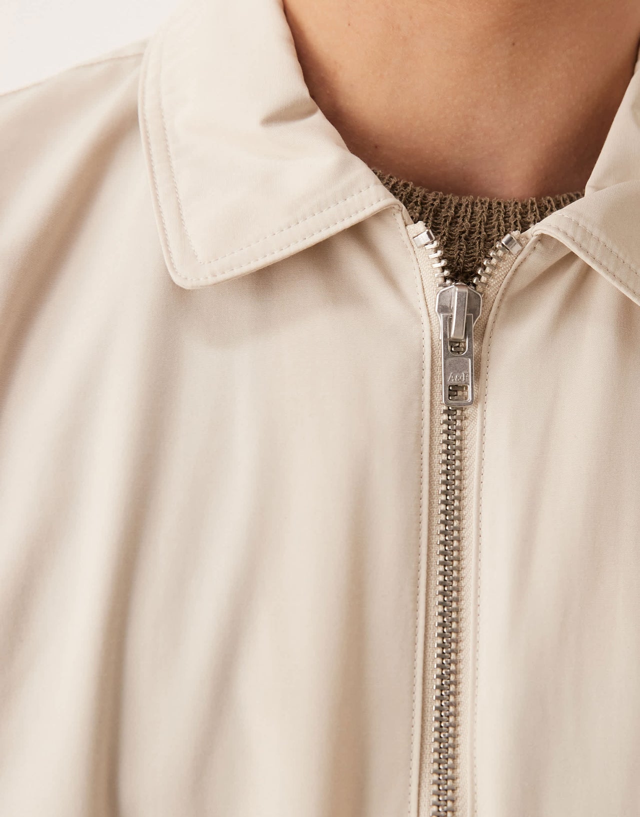 Abercrombie & Fitch cropped harrington jacket in tan