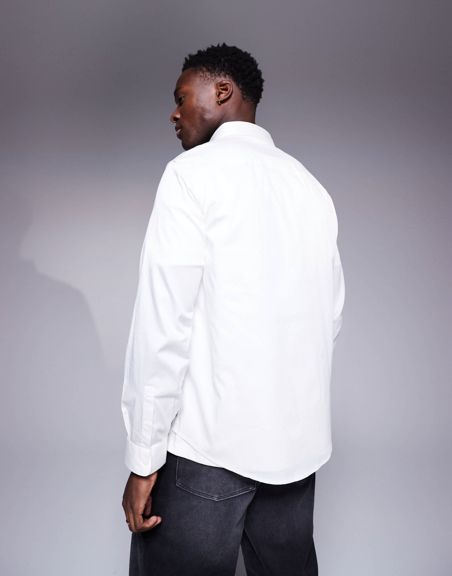 Armani Exchange oxford shirt with logo in white